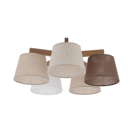 BRILAGI - LED Overflademonteret lysekrone LATTE SABIA 5xE27/15W/230V fyr/mix
