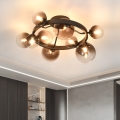 Brilagi - LED overflademonteret lysekrone MILLA 10xG9/3W/230V brun/røgbrun