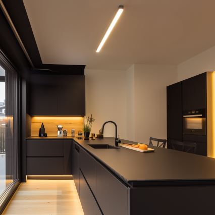Brilagi - LED påbygget loftarmatur FULLDAY LED/30/40/50W/230V 2700/4000/6000K 150 cm UGR19 sort