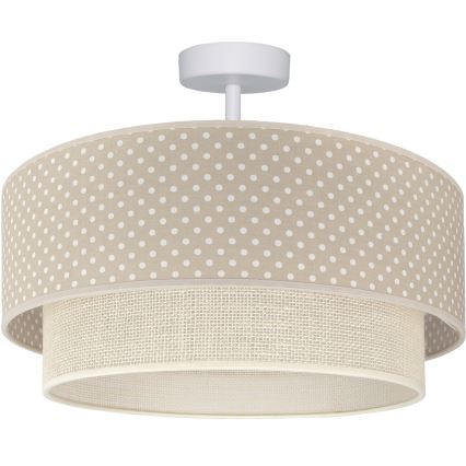 Brilagi - LED overflademonteret loftlampe BOHO BOBO 1xE27/60W/230V Ø 40 cm med prikker beige/cremefarvet