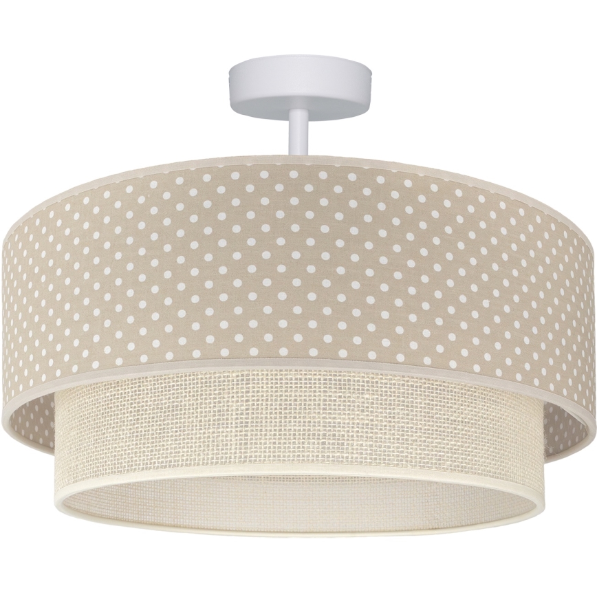 Brilagi - LED overflademonteret loftlampe BOHO BOBO 1xE27/60W/230V Ø 40 cm med prikker beige/cremefarvet