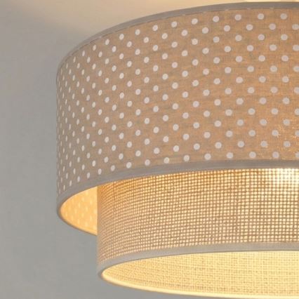 Brilagi - LED overflademonteret loftlampe BOHO BOBO 1xE27/60W/230V Ø 40 cm med prikker beige/cremefarvet