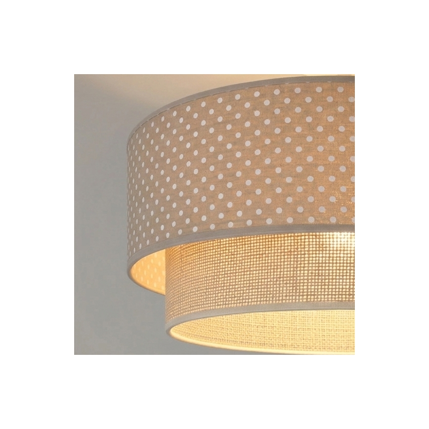 Brilagi - LED overflademonteret loftlampe BOHO BOBO 1xE27/60W/230V Ø 40 cm med prikker beige/cremefarvet