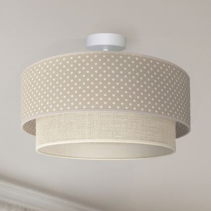 Brilagi - LED overflademonteret loftlampe BOHO BOBO 1xE27/60W/230V Ø 40 cm med prikker beige/cremefarvet
