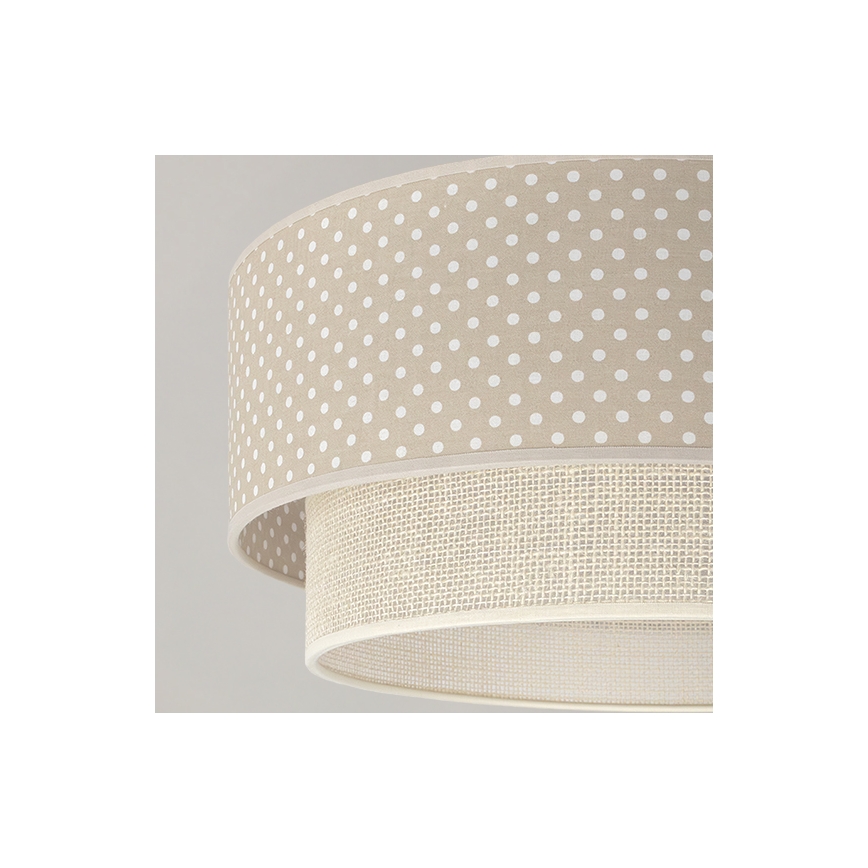 Brilagi - LED overflademonteret loftlampe BOHO BOBO 1xE27/60W/230V Ø 40 cm med prikker beige/cremefarvet