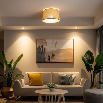 Brilagi - LED påbygget loftlampe CERIA 1xE27/40W/230V Ø 35 cm beige