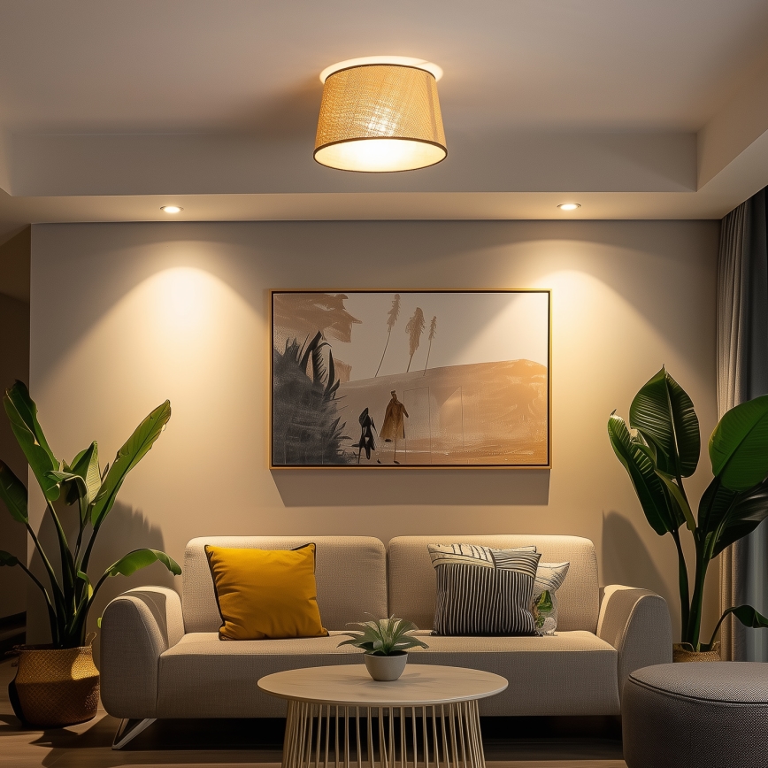 Brilagi - LED påbygget loftlampe CERIA 1xE27/40W/230V Ø 35 cm beige