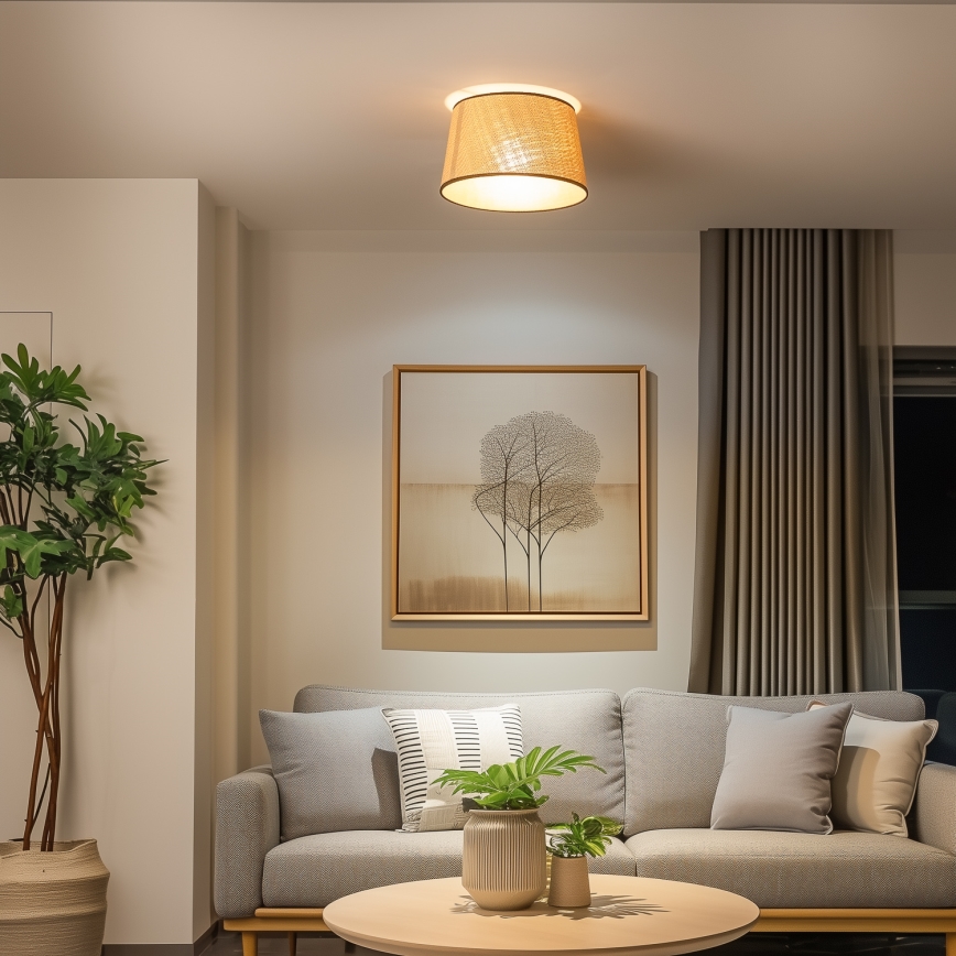 Brilagi - LED påbygget loftlampe CERIA 1xE27/40W/230V Ø 35 cm beige