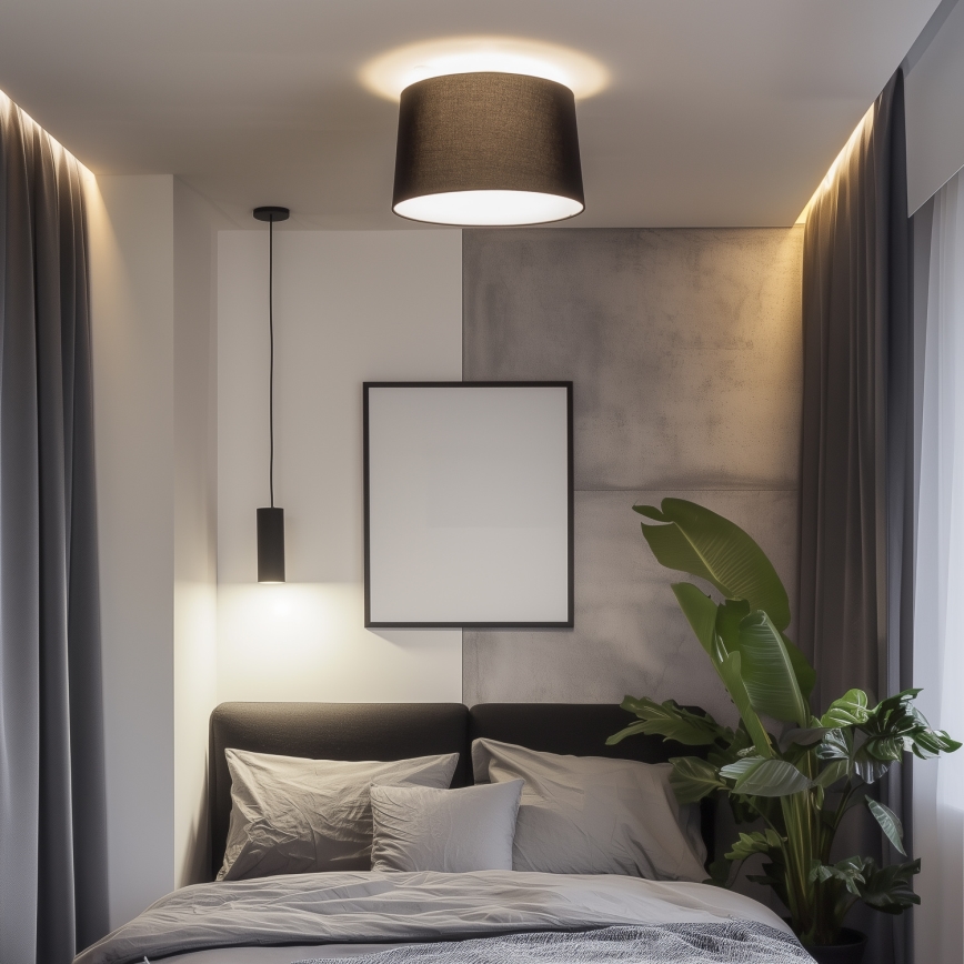 Brilagi - LED påbygget loftlampe CERIA 1xE27/40W/230V Ø 45 cm sort