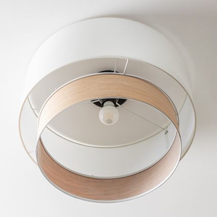 Brilagi - LED påbygget loftlampe CERIA 1xE27/40W/230V Ø 50 cm hvid/beige