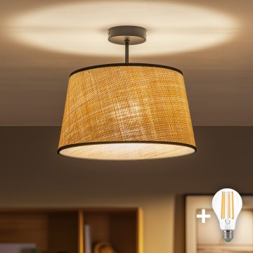 Brilagi - LED påbygget loftlampe CERIA 1xE27/60W/230V Ø 35 cm sort/beige