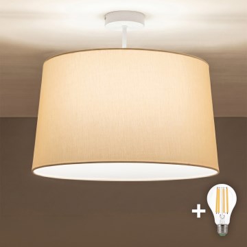 Brilagi - LED-påbygget loftlampe CERIA 1xE27/60W/230V Ø 45 cm hvid/beige