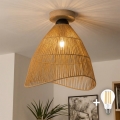 BRILAGI - LED påbygget loftlampe CERIA BOHO 1xE27/40W/230V Ø 50 cm brun/eg