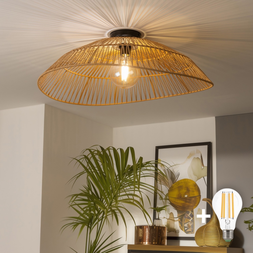 Brilagi - LED påbygget loftlampe CERIA BOHO 1xE27/40W/230V Ø 70 cm brun