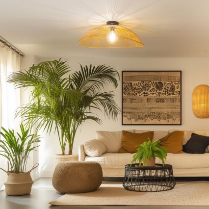 Brilagi - LED påbygget loftlampe CERIA BOHO 1xE27/40W/230V Ø 70 cm brun