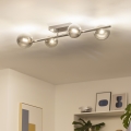 Brilagi - LED-påbygget loftlampe MILLA 4xG9/3W/230V sort krom/røget