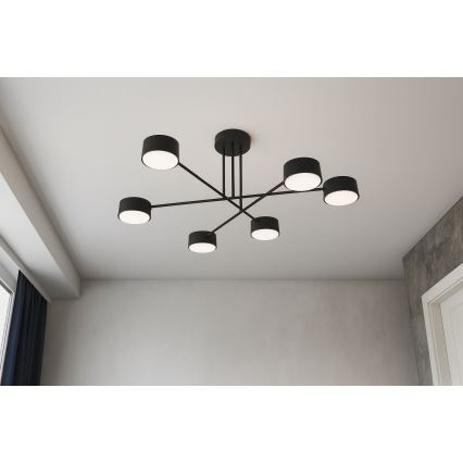 Brilagi - LED-påbygget loftlampe MONO 6xGX53/30W/230V sort