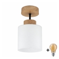 BRILAGI - LED Påbygget loftlampe RETRO GLASS 1xE27/60W/230V Ø 10 cm eg/hvid