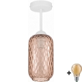 BRILAGI - LED Påbygget loftlampe RETRO GLASS 1xE27/60W/230V Ø 14 cm hvid/røget brun