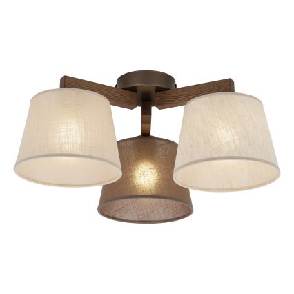 BRILAGI - LED påbygget loftslampe LATTE 3xE27/15W/230V fyrretræ/mix