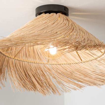 Brilagi - LED påbygget lysekrone CERIA BOHO 1xE27/40W/230V Ø 100 cm rattan