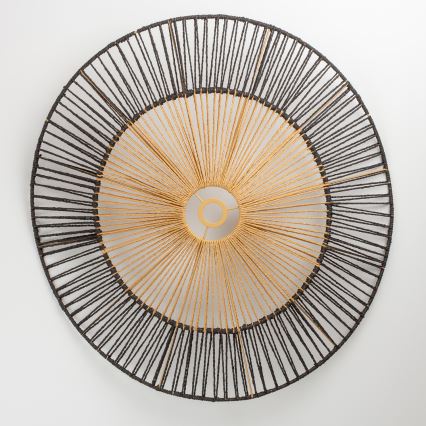 Brilagi - LED overflademonteret loftlampe CERIA BOHO 1x E27/40W/230V Ø 80 cm sort/brun/eg