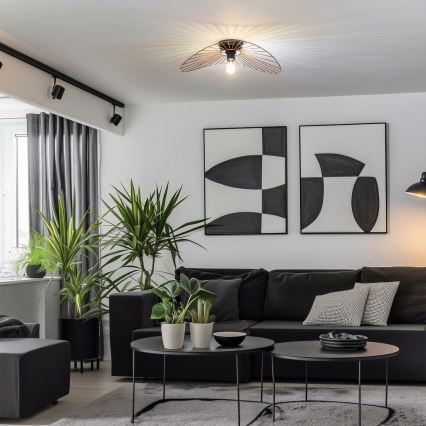 Brilagi - LED påbygget lysekrone CERIA WIRE 1xE27/40W/230V 40x56 cm bronze