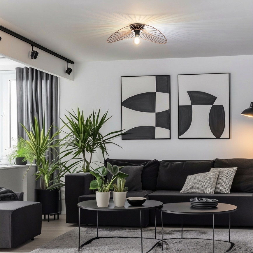 Brilagi - LED påbygget lysekrone CERIA WIRE 1xE27/40W/230V 40x56 cm bronze