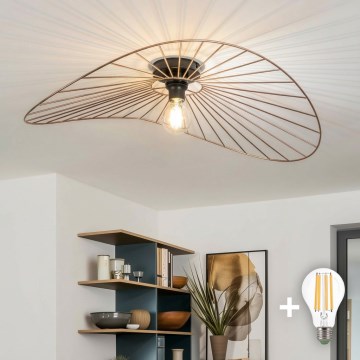 Brilagi - LED påbygget lysekrone CERIA WIRE 1xE27/40W/230V 60x80 cm bronze