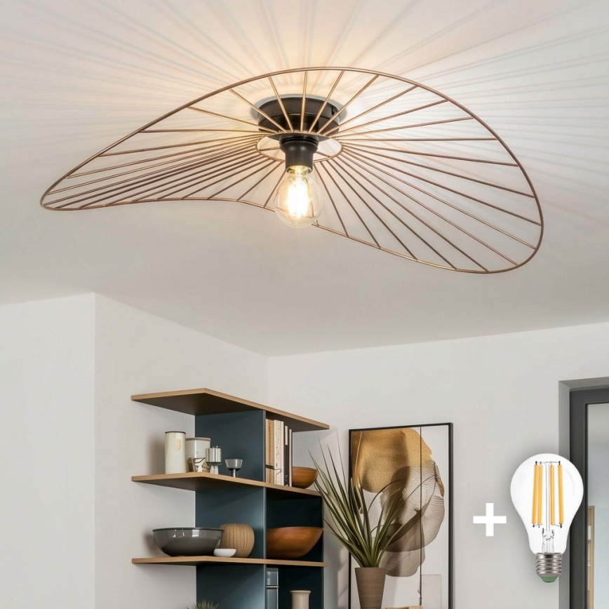 Brilagi - LED påbygget lysekrone CERIA WIRE 1xE27/40W/230V 60x80 cm bronze