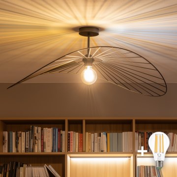 Brilagi - LED-påbygget lysekrone CERIA WIRE 1xE27/60W/230V 60x80 cm sort/bronze