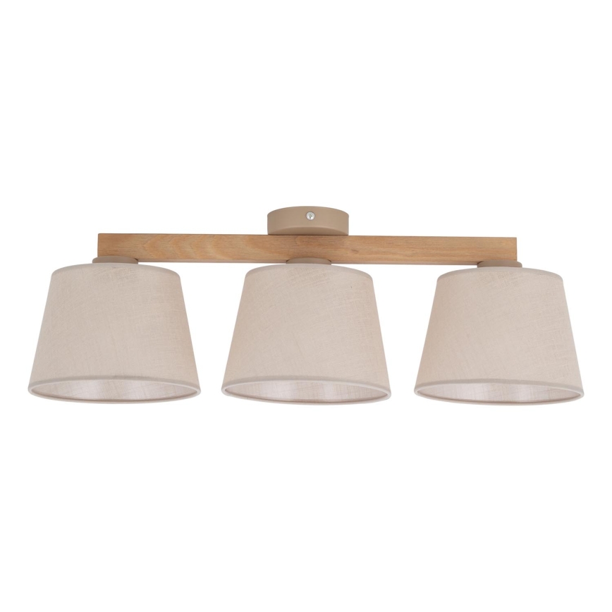 BRILAGI - LED påbygget lysekrone LATTE SABIA 3xE27/15W/230V fyrretræ/beige