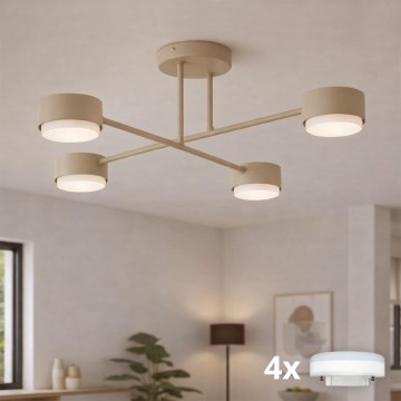 Brilagi - LED påbygget lysekrone MONO 4xGX53/30W/230V beige