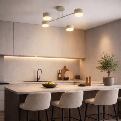 Brilagi - LED påbygget lysekrone MONO 4xGX53/30W/230V beige