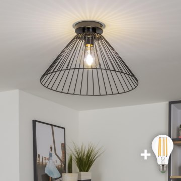 Brilagi - LED påbygningslampe CERIA WIRE 1xE27/40W/230V Ø 45 cm sort