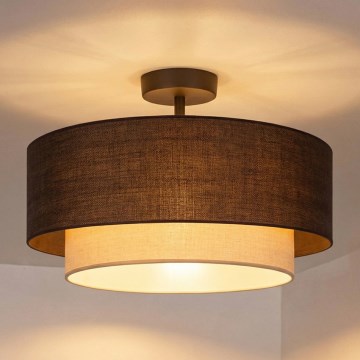 Brilagi - LED-påbygningsloftlampe BOHO ECO 1xE27/10W/230V Ø 40 cm brun/creme