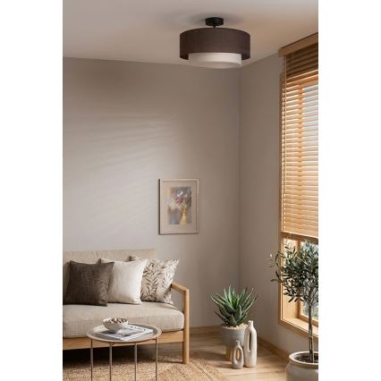 Brilagi - LED-påbygningsloftlampe BOHO ECO 1xE27/10W/230V Ø 40 cm brun/creme