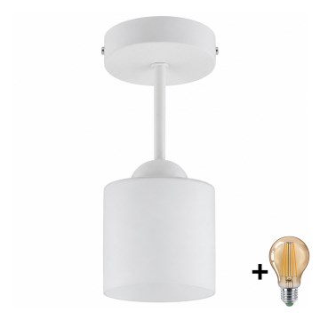 BRILAGI - LED påbygningsloftlampe RETRO GLASS 1xE27/60W/230V Ø 10 cm hvid