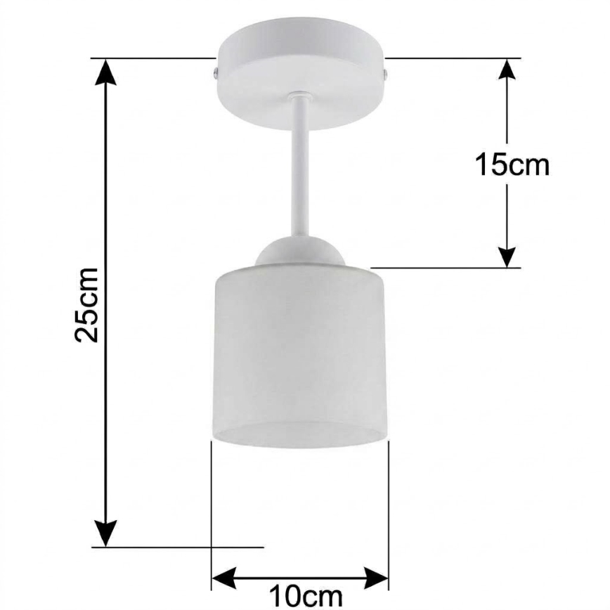 BRILAGI - LED påbygningsloftlampe RETRO GLASS 1xE27/60W/230V Ø 10 cm hvid