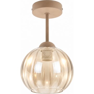 BRILAGI - LED påbygningsloftlampe RETRO GLASS 1xE27/60W/230V Ø 18 cm beige/røgfarvet beige