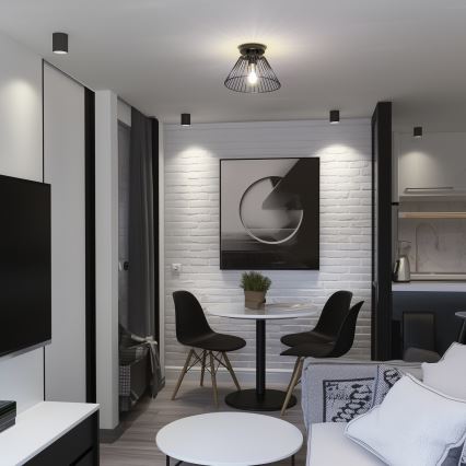 Brilagi - LED påmonteret loftlampe CERIA WIRE 1xE27/40W/230V Ø 21 cm sort