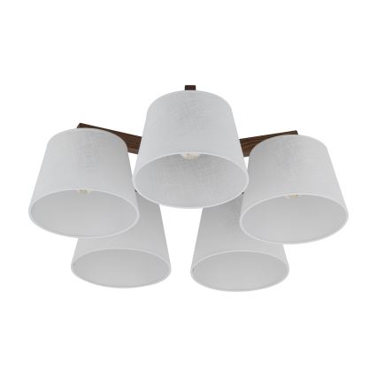 BRILAGI - LED påmonteret loftlampe LATTE 5xE27/15W/230V fyrretræ/hvid