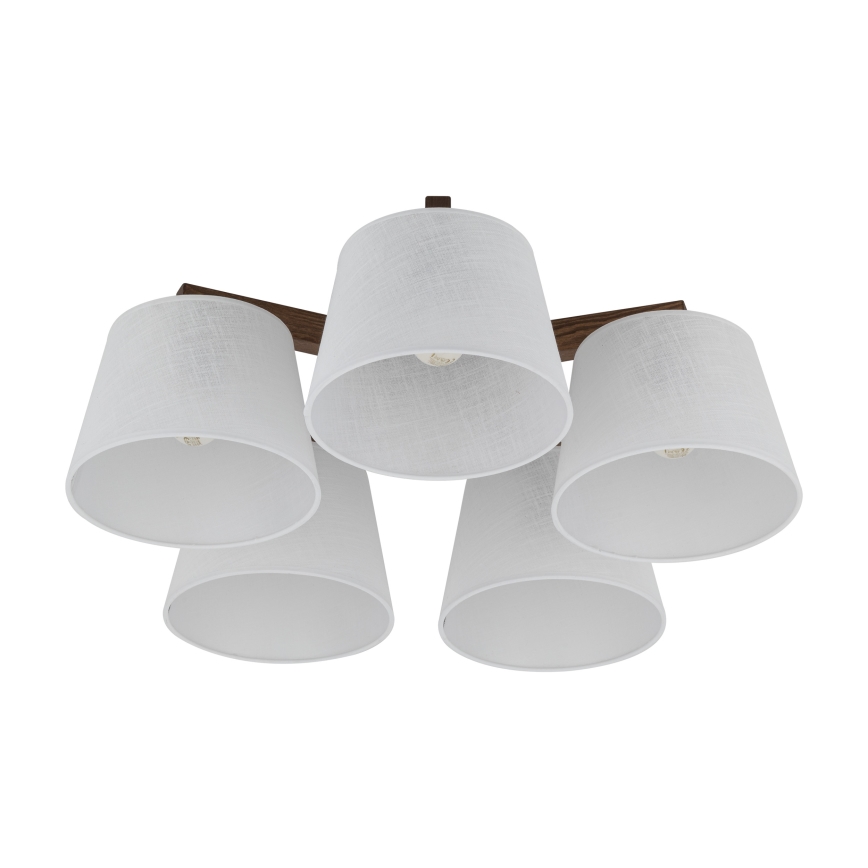 BRILAGI - LED påmonteret loftlampe LATTE 5xE27/15W/230V fyrretræ/hvid
