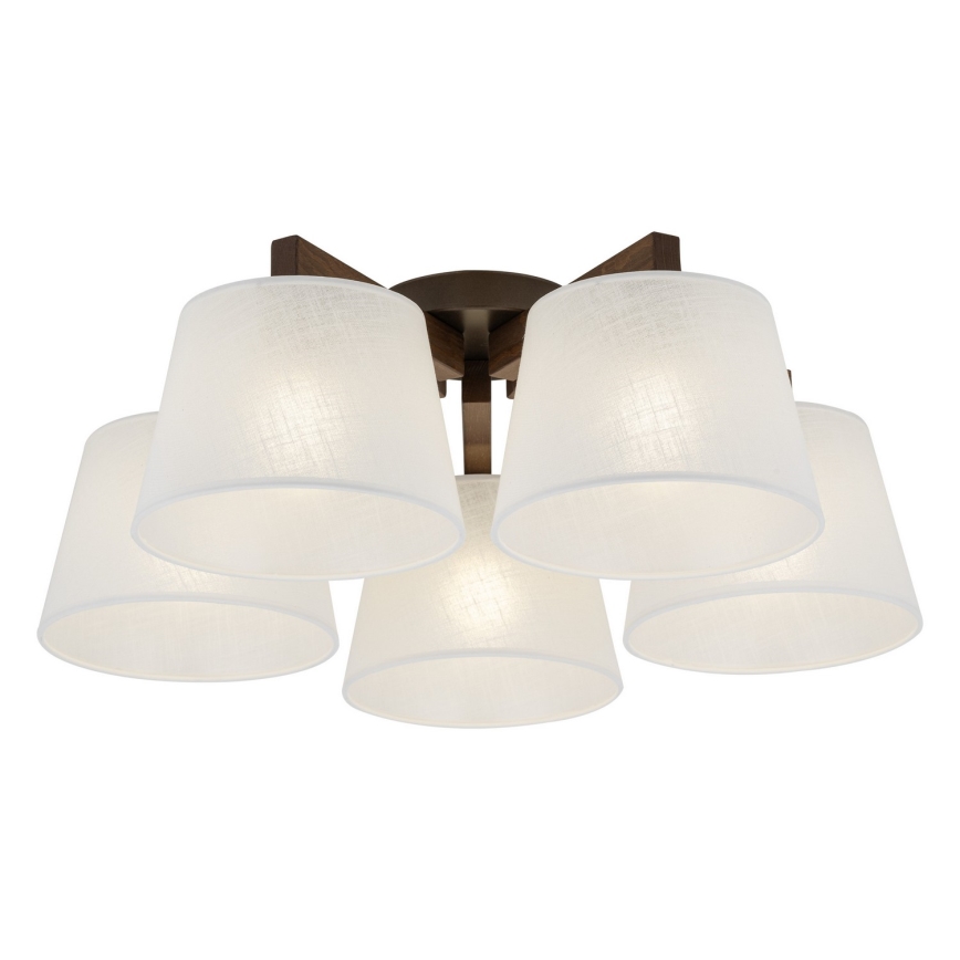 BRILAGI - LED påmonteret loftlampe LATTE 5xE27/15W/230V fyrretræ/hvid
