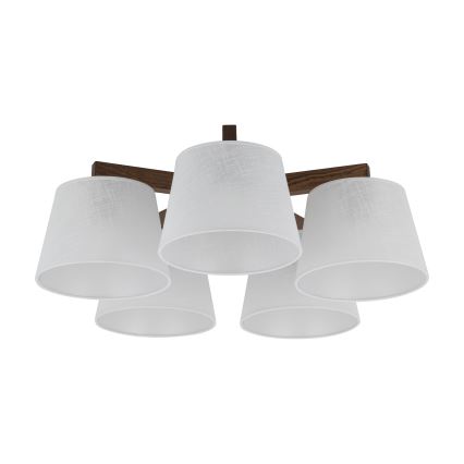 BRILAGI - LED påmonteret loftlampe LATTE 5xE27/15W/230V fyrretræ/hvid