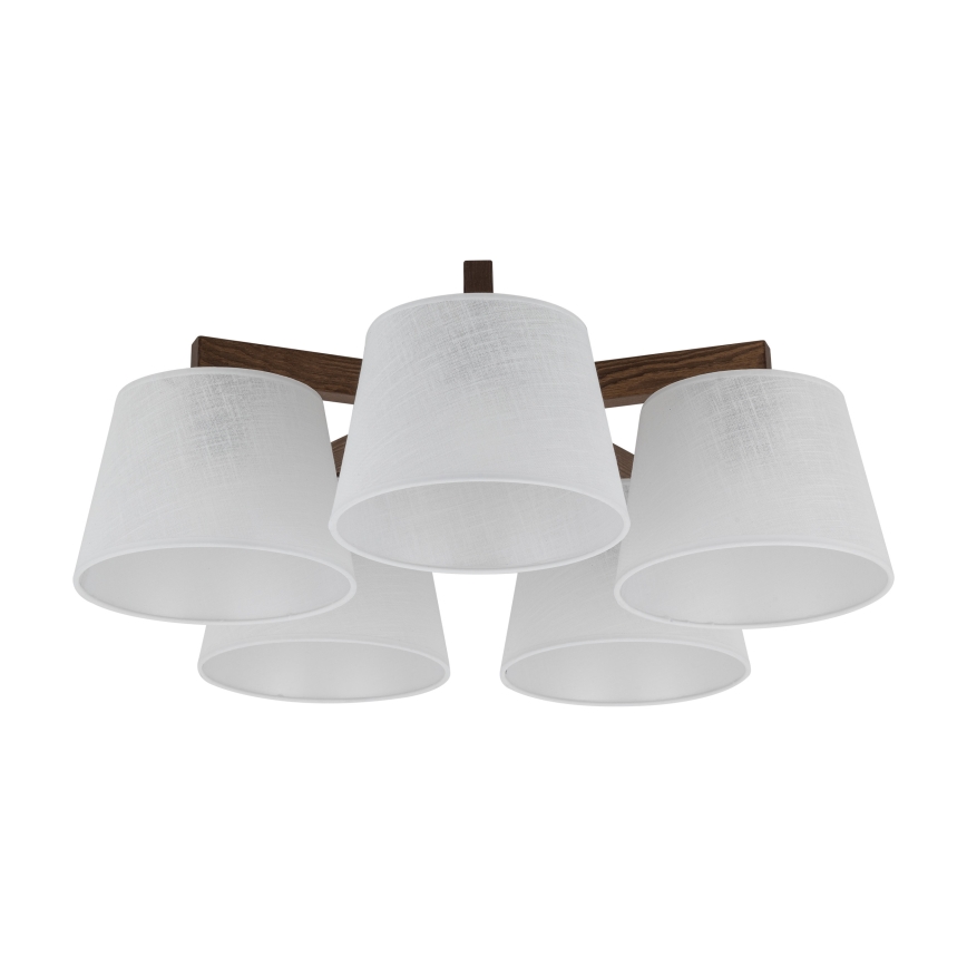 BRILAGI - LED påmonteret loftlampe LATTE 5xE27/15W/230V fyrretræ/hvid