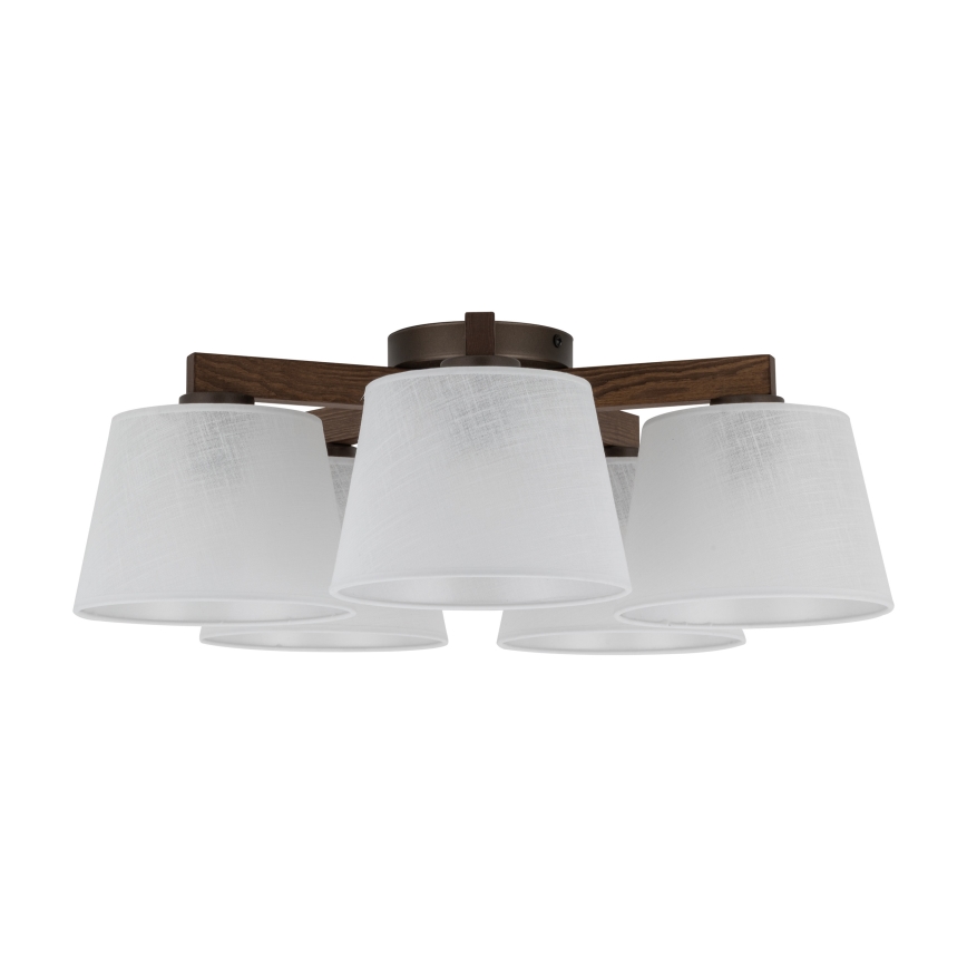 BRILAGI - LED påmonteret loftlampe LATTE 5xE27/15W/230V fyrretræ/hvid