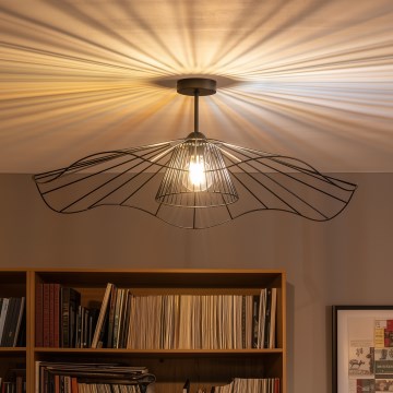 Brilagi - LED påmonteret lysekrone CERIA WIRE 1xE27/60W/230V Ø 80 cm sort