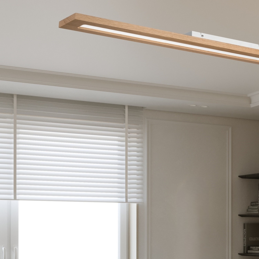 Brilagi - LED RGBW Panel dæmpbart WOODY FRAME LED/34W/230V 11,5x123 cm 2700-6500K eg + fjernbetjening
