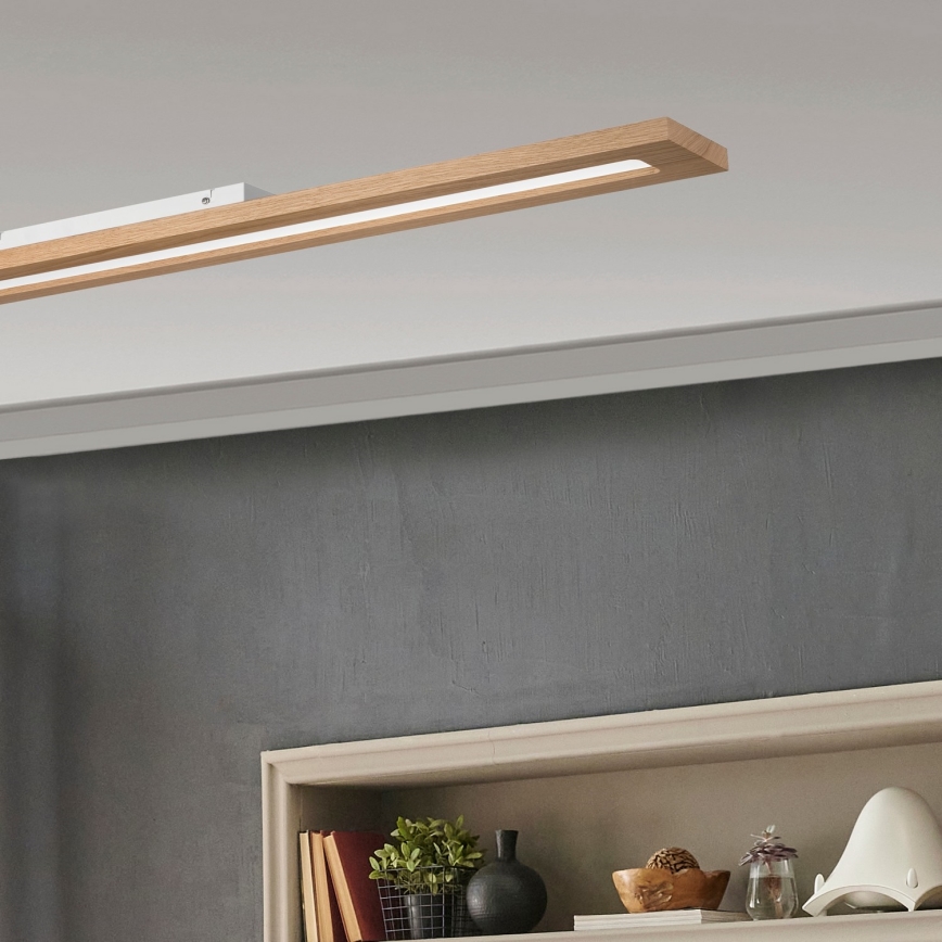 Brilagi - LED RGBW Panel dæmpbart WOODY FRAME LED/34W/230V 11,5x123 cm 2700-6500K eg + fjernbetjening